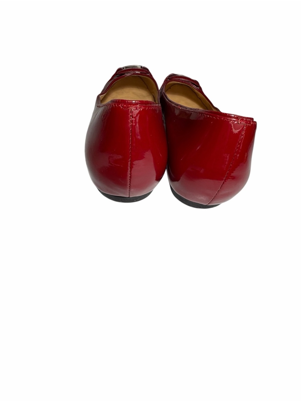 Cole Haan Red Patent Leather Slip-On Flats Buckle Detail - 9.5 - Picture 4 of 9